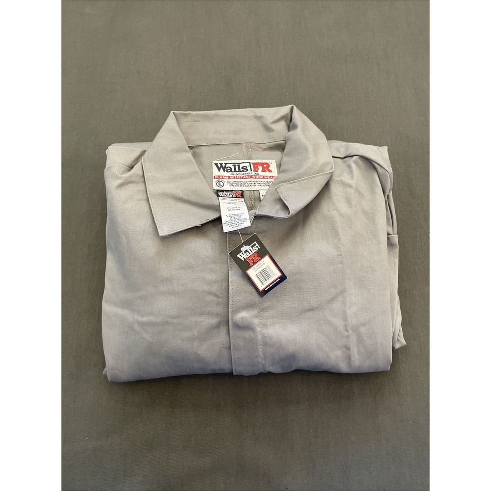 Walls FR Flame Resistant Coveralls Workwear  Mens Sz 56R/Gray Jumpsuit New